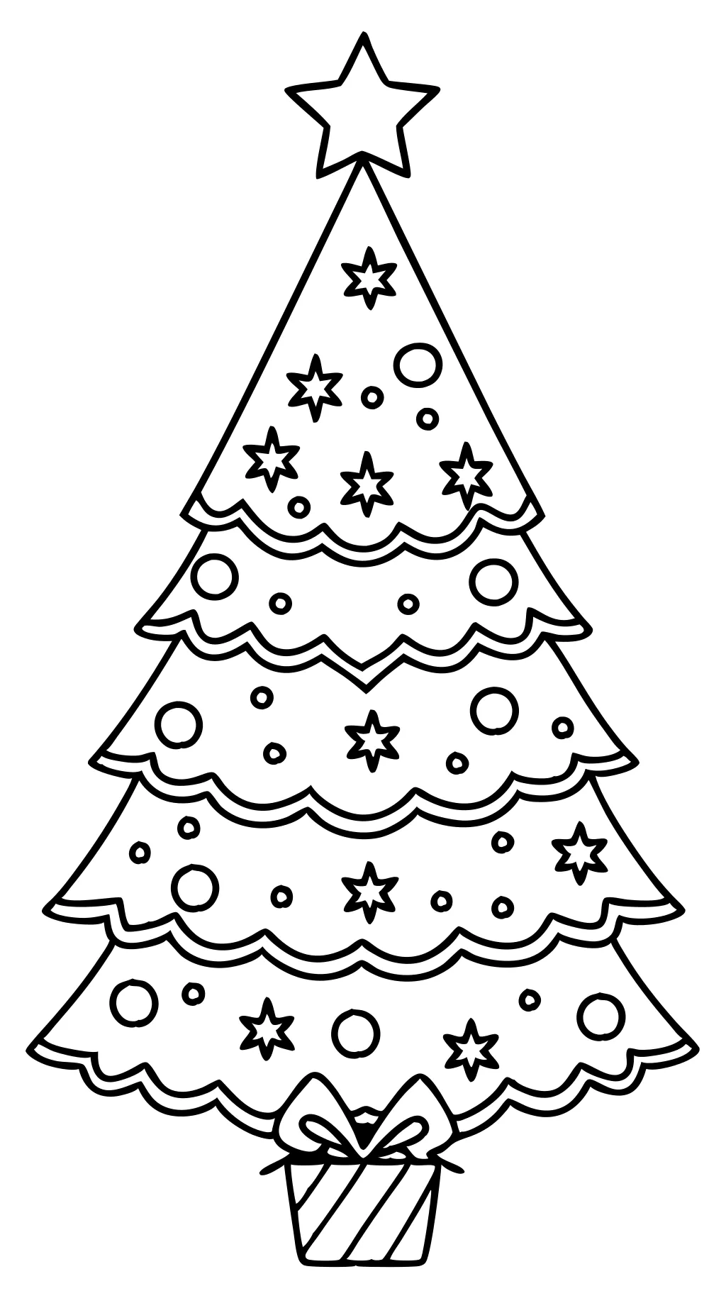 coloriages imprimables des arbres de Noël